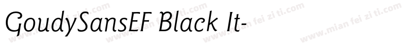 GoudySansEF Black It字体转换